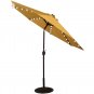Solar Powered 32 LED Lighted Outdoor Patio Umbrella with Crank and Tilt, 9 Feet (Yellow)