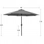 Solar Powered 32 LED Lighted Outdoor Patio Umbrella with Crank and Tilt, 9 Feet (Yellow)