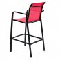 Outdoor Counter Height Bar Stool All Weather 2 PCS Set (Red)