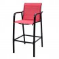 Outdoor Counter Height Bar Stool All Weather 2 PCS Set (Red)