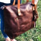 Classic Leather Tote Leather Tote with Zipper