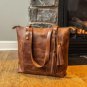 Classic Leather Tote Leather Tote with Zipper