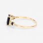 1.64 Carat Genuine Blue Sapphire and White Diamond 14K Yellow Gold (Promise)Ring