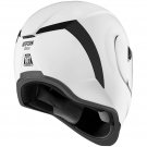 Full Face Motorcycle Helmet Double Visor Icon AIRFORM Solid Rubatone Matt Black