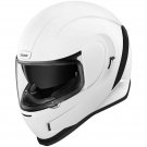 Full Face Helmet Dual Visor Icon AIRFORM Solid White Glossy