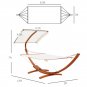 Outsunny Outdoor Hammock with Stand & Accessories, Heavy Duty Wooden Frame