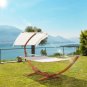 Outsunny Outdoor Hammock with Stand & Accessories, Heavy Duty Wooden Frame