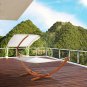 Outsunny Outdoor Hammock with Stand & Accessories, Heavy Duty Wooden Frame