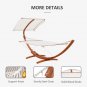 Outsunny Outdoor Hammock with Stand & Accessories, Heavy Duty Wooden Frame