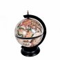 13" Brown And Black World Map Globe Chess Game Set