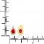 1.36 Carat Genuine Ruby and White Diamond 14K Yellow Gold Earrings  SKU: QE18028RWD-14KY