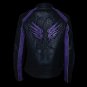 Milwaukee Leather X1952 Women's Black And Purple Embroidered And Stud Design Jacket