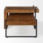 Set Of Two Brown Solid Wood And Wood Nested Coffee Tables