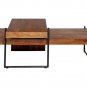 Set Of Two Brown Solid Wood And Wood Nested Coffee Tables
