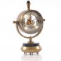 8" Circle Brass Metal And Glass Analog Wall Clock