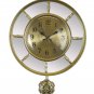 21X16 GOLD WALL CLOCK W/ MIRROR AND PENDULUM
