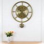 21X16 GOLD WALL CLOCK W/ MIRROR AND PENDULUM