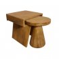 Tyson Nesting End Table 2-Piece Set In Modern Royal Walnut Finish On Solid Wood