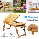 Bamboo Laptop Desk Breakfast Serving Bed Tray Surface Bed Lap Tray