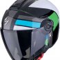 Scorpion EXO-CITY II BLUR Jet Motorcycle Helmet White Silver Yellow