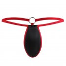 Sexy gay men's exotic lingerie enhancer sponge pouch cup thongs t-string underpants Red KX003DK