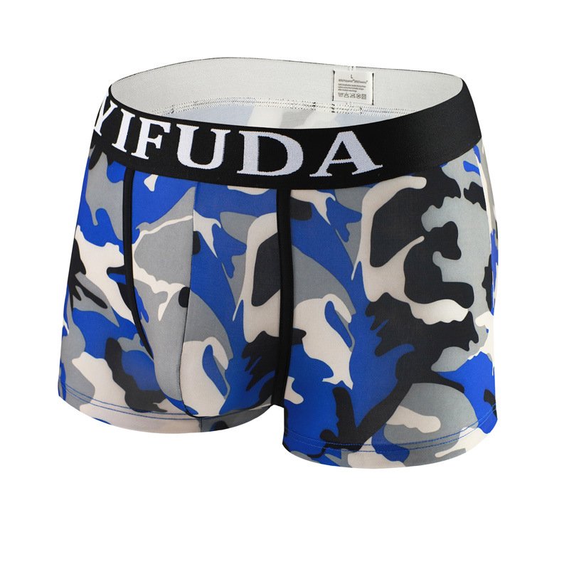 3PK YIFUDA multi-color men's sexy underwear lingerie printed nylon boxer briefs underpants C111