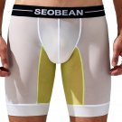 3PK White Men's Underwear Lingerie Low-rise Ice-silk Translucent Quick-dry Boxers Underpants 240201