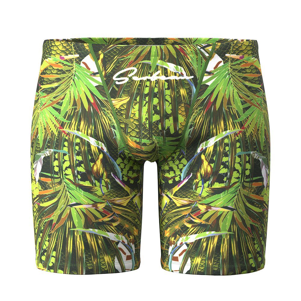 Digital Printing 2PK Men's sexy underwear beach board swimwear swimming trunks Grass-Green 260801