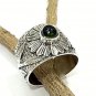 natural czech moldavite ring size 6.5 , green meteorite hand carved stone ring
