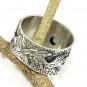 natural czech moldavite ring size 6.5 , green meteorite hand carved stone ring