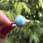 larimar ring, larimar ring size 6.50, real larimar gemstone silver handmade ring