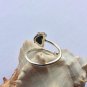 emeral ring, raw emerald ring, natural emerald adjustable silver ring