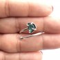 emeral ring, raw emerald ring, natural emerald adjustable silver ring