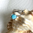 Larimar ring, Genuine Larimar adjust silver ring, Gemstone jewelry, Unisex silver ring
