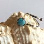 Larimar ring, Genuine Larimar adjust silver ring, Gemstone jewelry, Unisex silver ring
