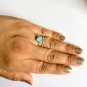 Larimar ring, Genuine Larimar adjust silver ring, Gemstone jewelry, Unisex silver ring