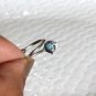 Larimar ring, Genuine Larimar adjust silver ring, Gemstone jewelry, Unisex silver ring
