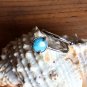 Larimar ring, Genuine Larimar adjust silver ring, Gemstone jewelry, Unisex silver ring