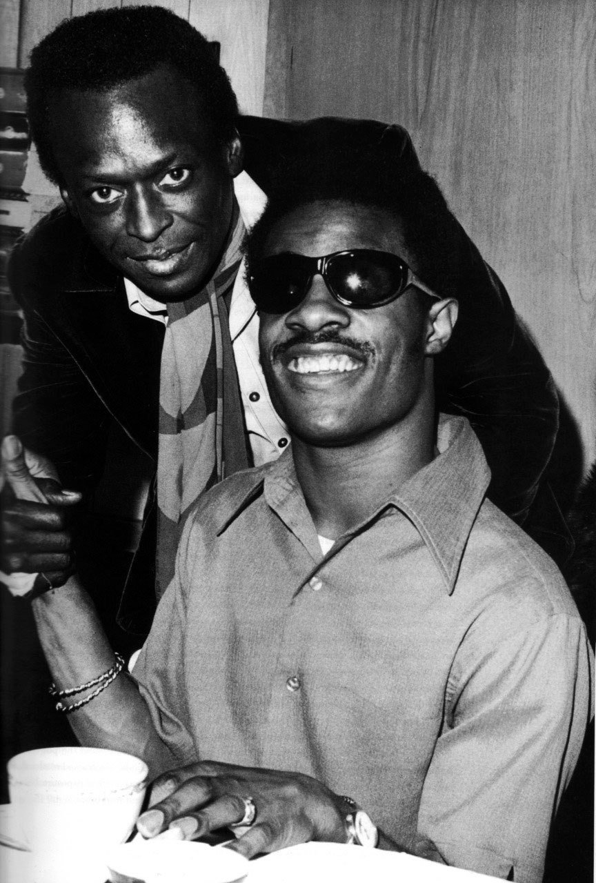 Stevie Wonder Miles Davis Photo Paper Poster 12x17 inches