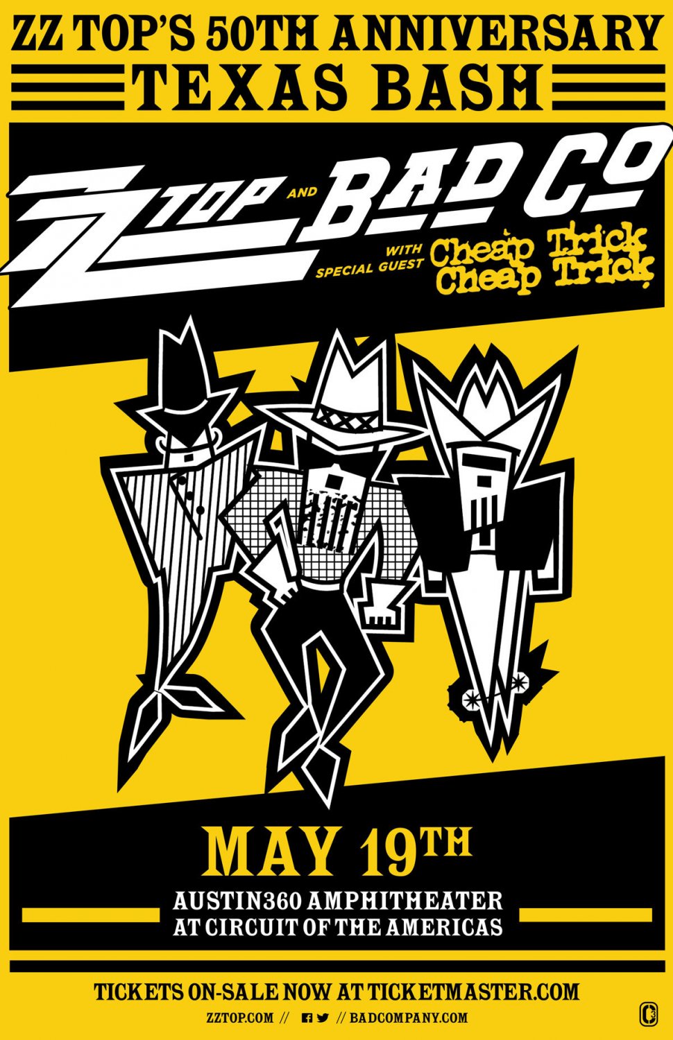 ZZ Top Tour 2019 Poster 12x19 inches