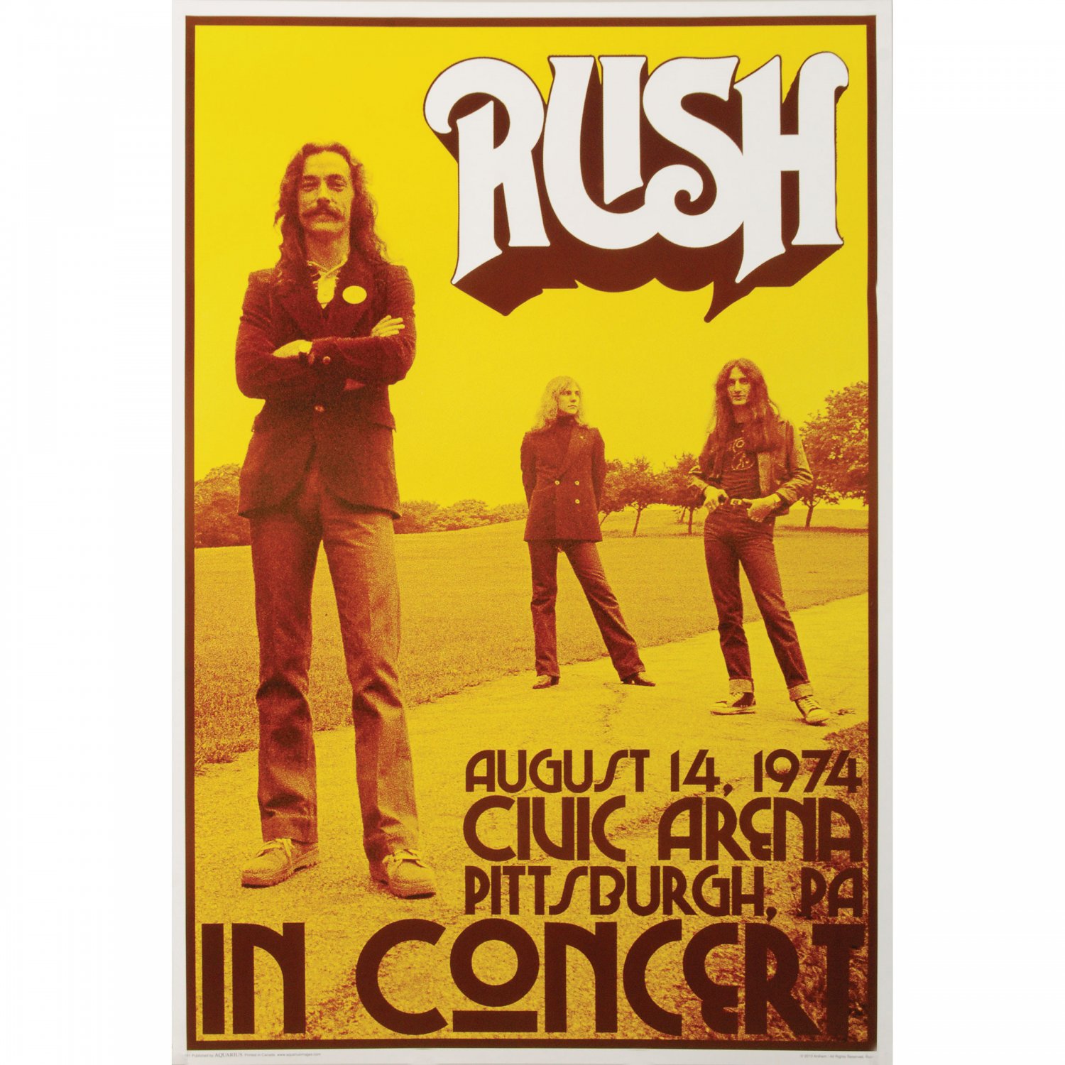 Rush Concert Poster 12x19 inches