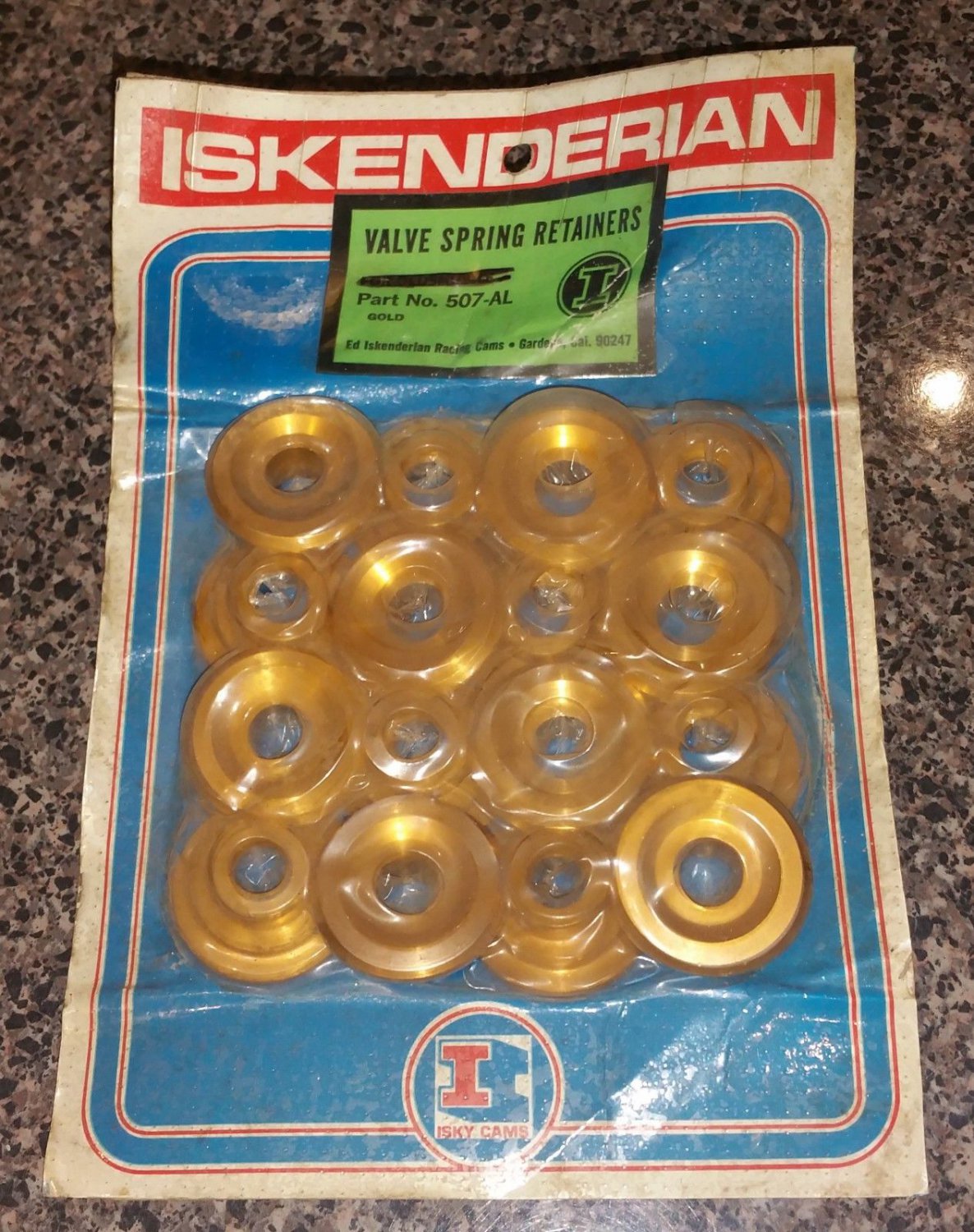 Iskenderian valve spring retainers, Part No. 507-AL