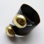 Yin&Yang. adjustable mixed metal ring, handmade armor ring.