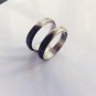 Pair. simple, multi ring, handcrafted silver ring, oxidized black.