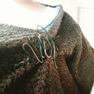 Curve. Shawl Pin. handmade wearable art, unique design