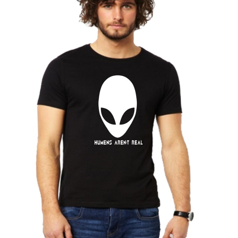 Humens aren't real Alien tshirt for men