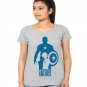 captain america blue design tshirt high quality cheapest price tshirt for women and Girls
