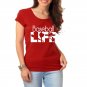 baseball life red design tshirt high quality cheapest price tshirt for women and Girls