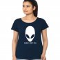 Humens aren't real Alien white tshirt for women and Girls
