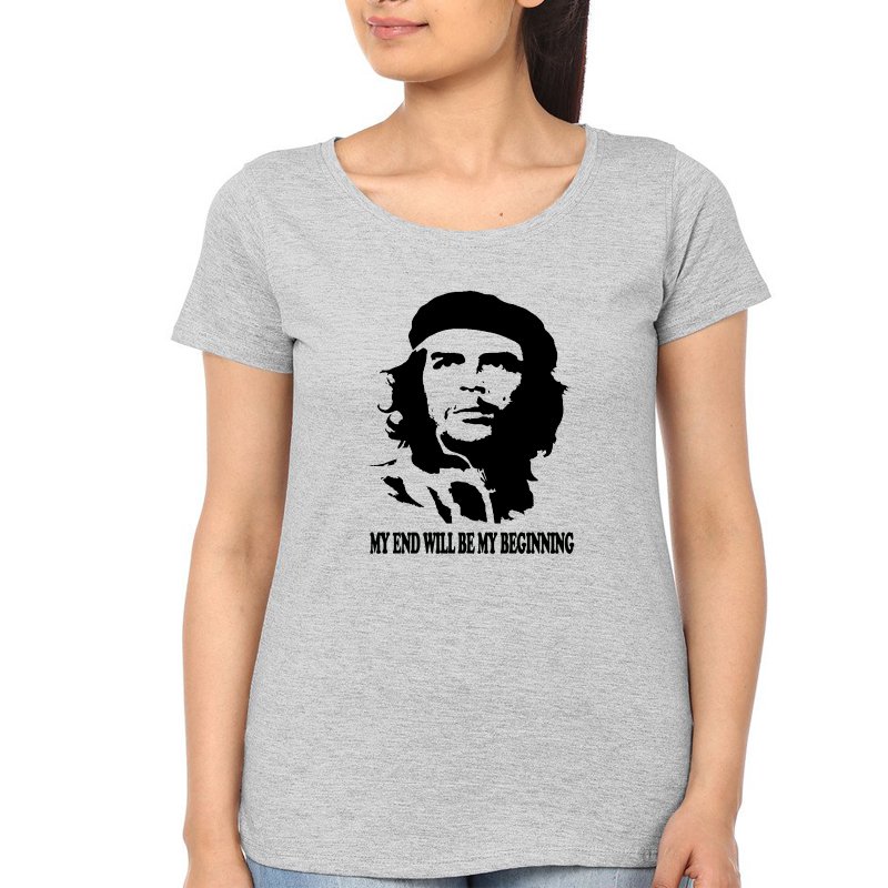 Che Guevara Grey Tshirt for  women and Girls